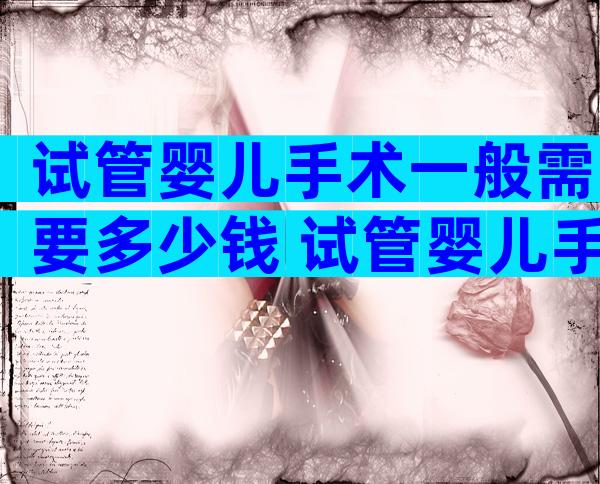 试管婴儿手术一般需要多少钱 试管婴儿手术费多少啊